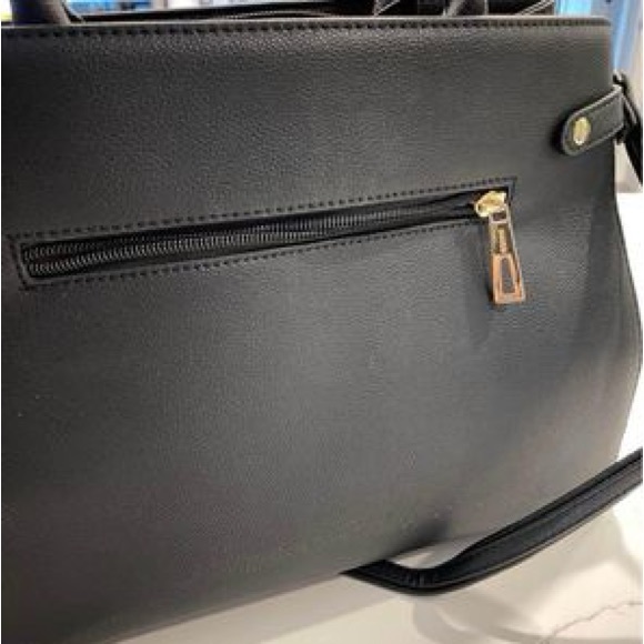 Susen | Handbag Cross Body Strap purse I Black with gold details | New - Picture 6 of 10